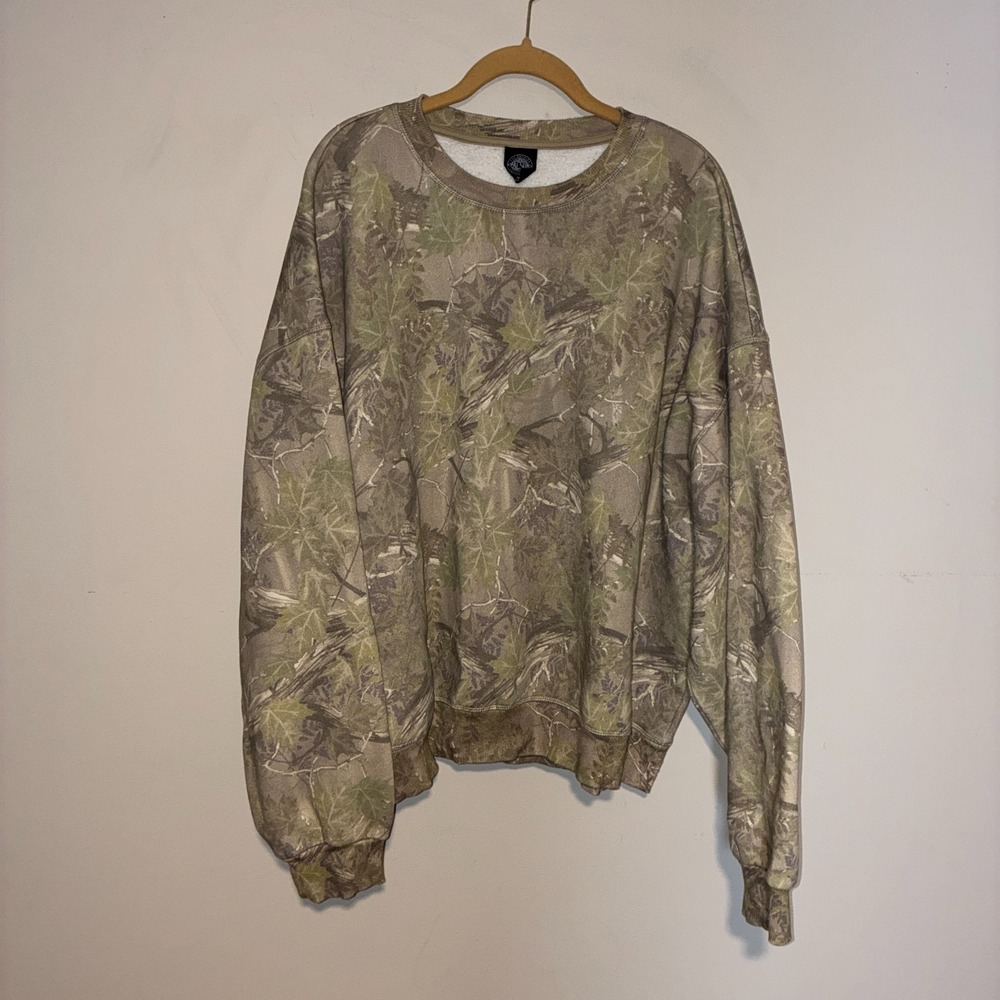 PacSun Tree Camo Crew Neck Sweatshirt Mens XL Realtree Style Pullover